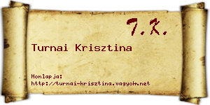 Turnai Krisztina névjegykártya